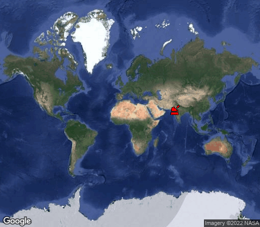 location on map of Earth